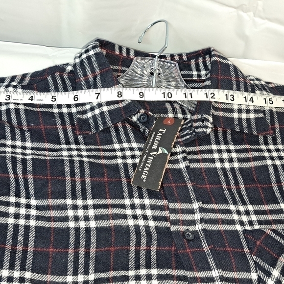 Tailor Vintage New With Tag Shacket Shirt Jacket Men's Plaid One Pocket Size XL - Picture 11 of 11